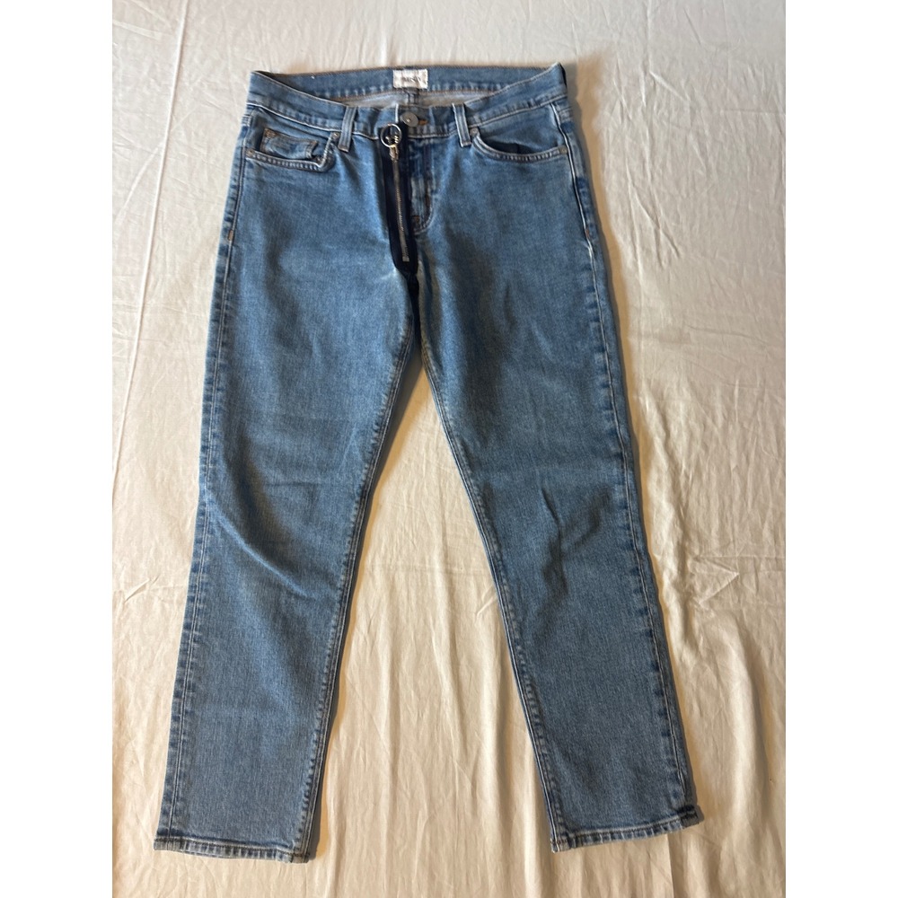 Hudson Exposed Zipper Jeans Womens 26 Blue‎  O-Ring Straight Leg Denim